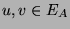 $u, v \in E_{A}$