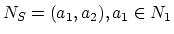 $N_S = (a_1, a_2), a_1 \in N_1$