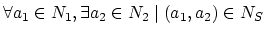 $\forall
a_1 \in N_1, \exists a_2 \in N_2 \mid (a_1, a_2) \in N_S$