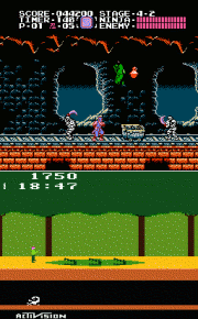 Telas dos jogos Ninja Gaiden e Pitfall